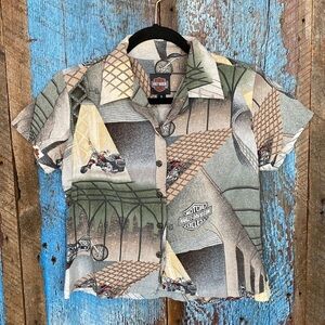 Harley Davidson Short Sleeve Button Down Shirt